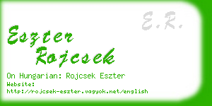 eszter rojcsek business card